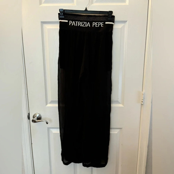 Patrizia Pepe mesh  Pants Woman Black - Picture 1 of 5